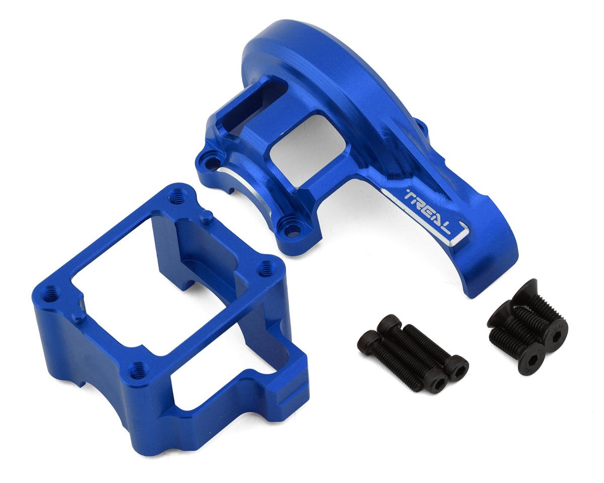 Treal Hobby Aluminum Center Differential Gearbox Case for Traxxas Sledge (Blue)