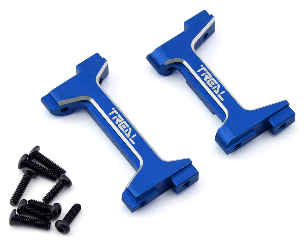Treal Hobby Aluminum Front & Rear Bumper Mounts for Traxxas TRX-4M (Blue) (2)