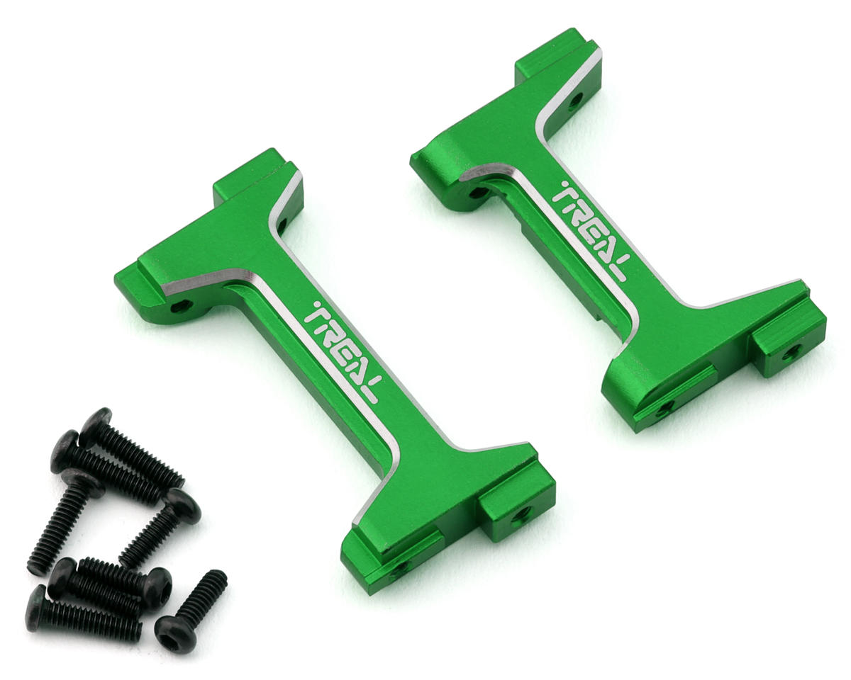 Treal Hobby Aluminum Front & Rear Bumper Mounts for Traxxas TRX-4M (Green) (2)