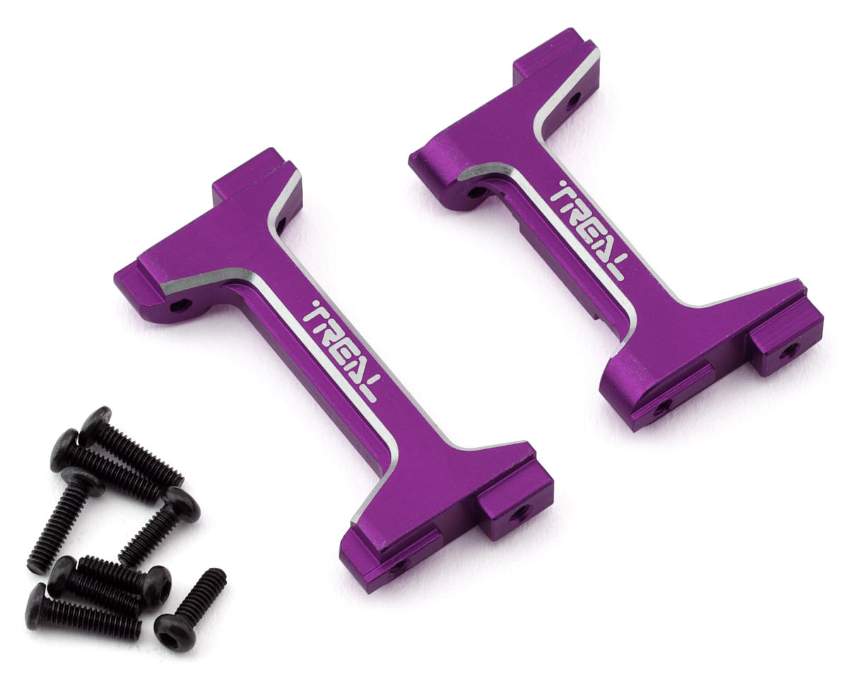 Treal Hobby Aluminum Front & Rear Bumper Mounts for Traxxas TRX-4M (Purple) (2)