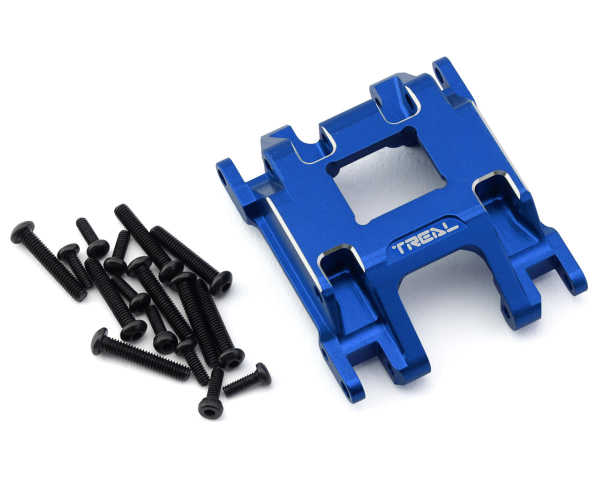 Treal Hobby Aluminum Center Skid Plate for Traxxas TRX-4M (Blue)