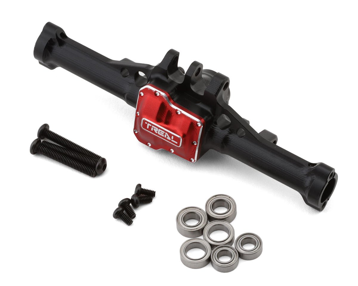 Treal Hobby Aluminum Rear Axle Housing for Traxxas TRX-4M (Black)