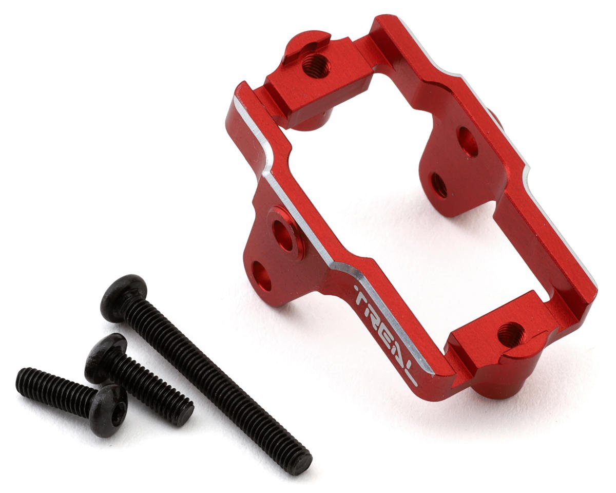 Treal Hobby Aluminum Servo Mount for Traxxas TRX-4M (Red)