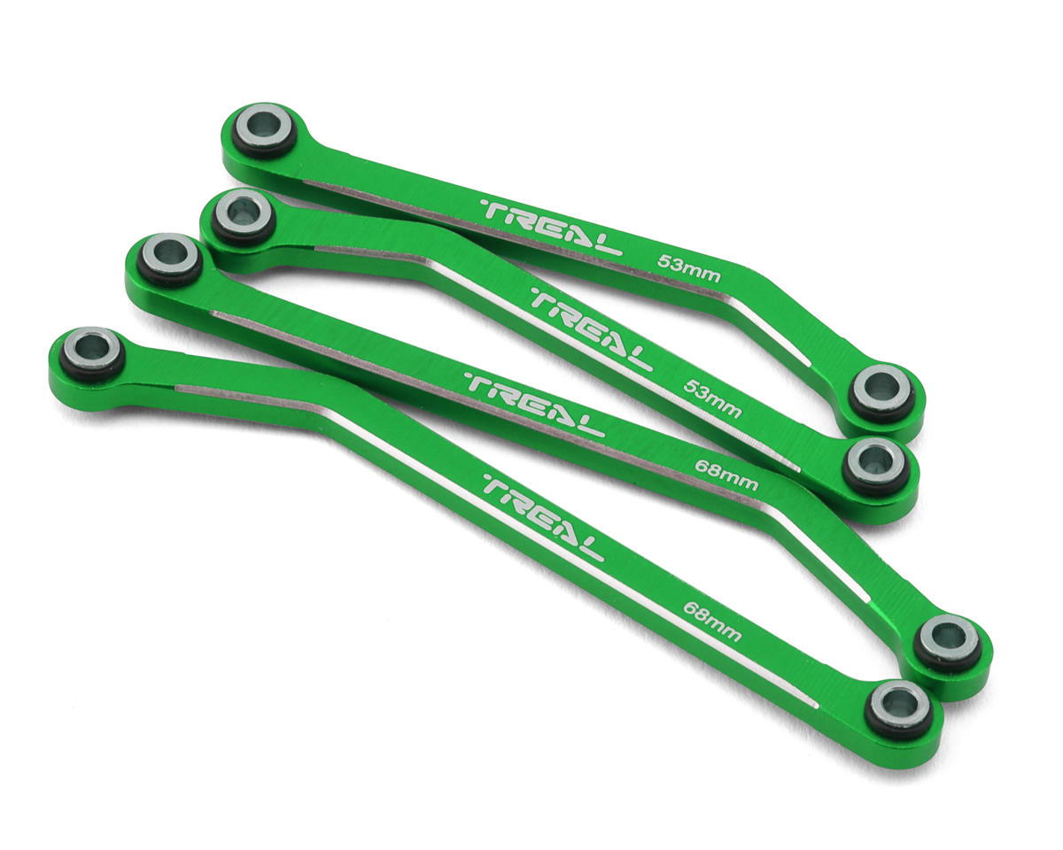 Treal Hobby Aluminum High Clearance Lower Suspension Links for Traxxas TRX-4M (Green) (4)