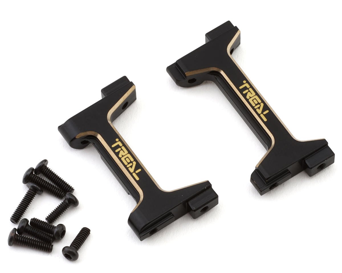 Treal Hobby Brass Front & Rear Bumper Mounts for Traxxas TRX-4M (Black) (2) (9.1g)