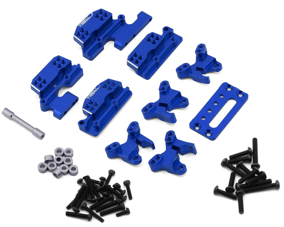 Treal Hobby 7075 Aluminum Dual Shock Mount Set for Traxxas® TRX-4MT™ (Blue) (Front/Rear)
