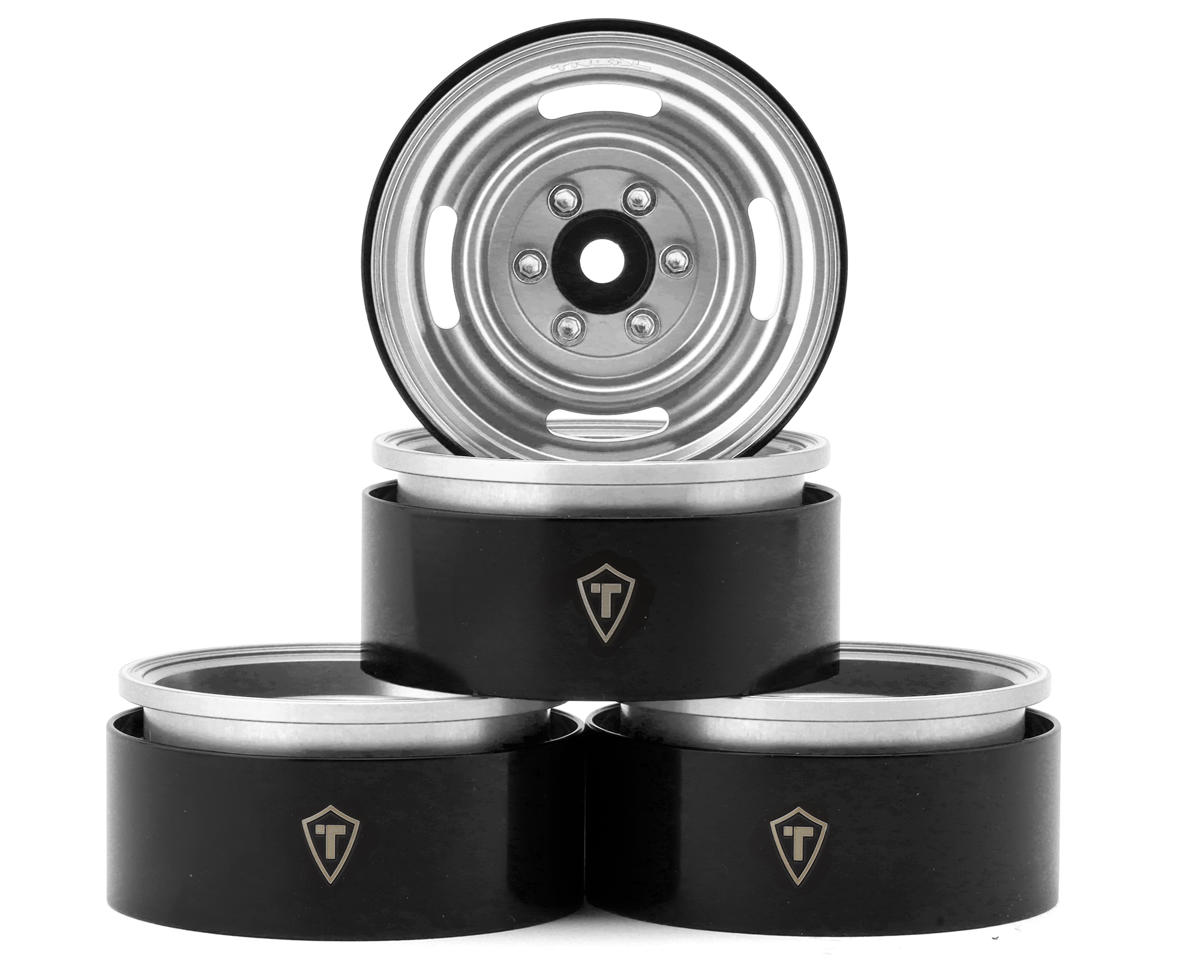 Treal Hobby Type P 1.9" Heavy Duty Vintage Style Wheels (Silver) (4) (127.3g)
