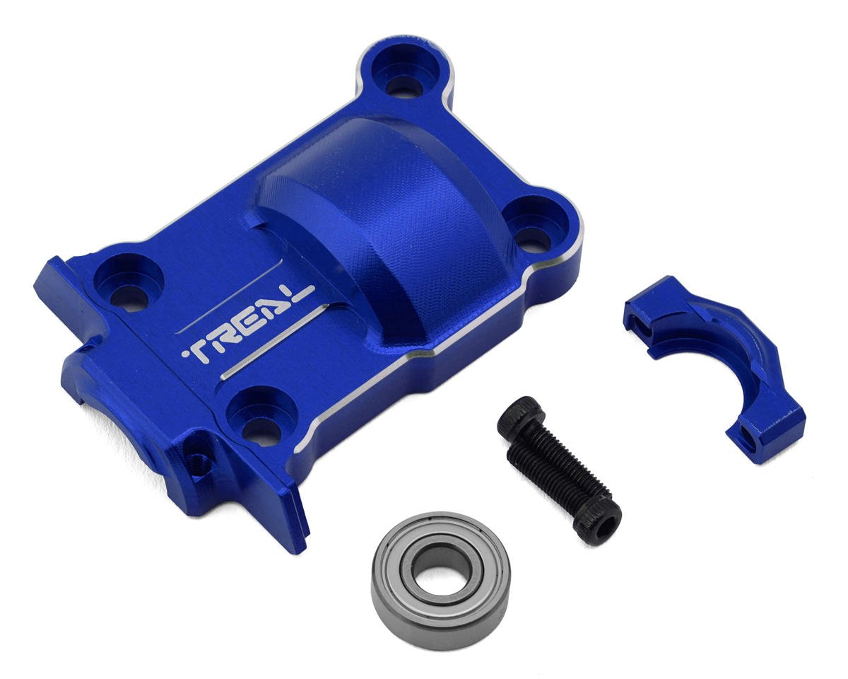 Treal Hobby 7075 Billet Machined Rear Lower Gear Cover for Traxxas® X-Maxx/XRT® (Blue)