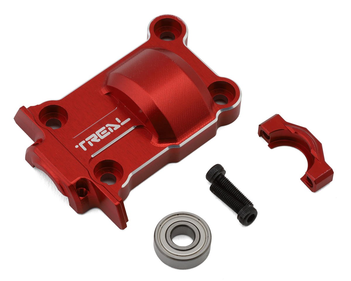 Treal Hobby 7075 Billet Machined Rear Lower Gear Cover for Traxxas® X-Maxx/XRT® (Red)