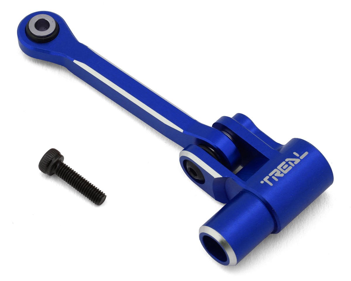 Treal Hobby 7075 Aluminum Servo Horn & Steering Drag Link for Traxxas® X-Maxx® (Blue)