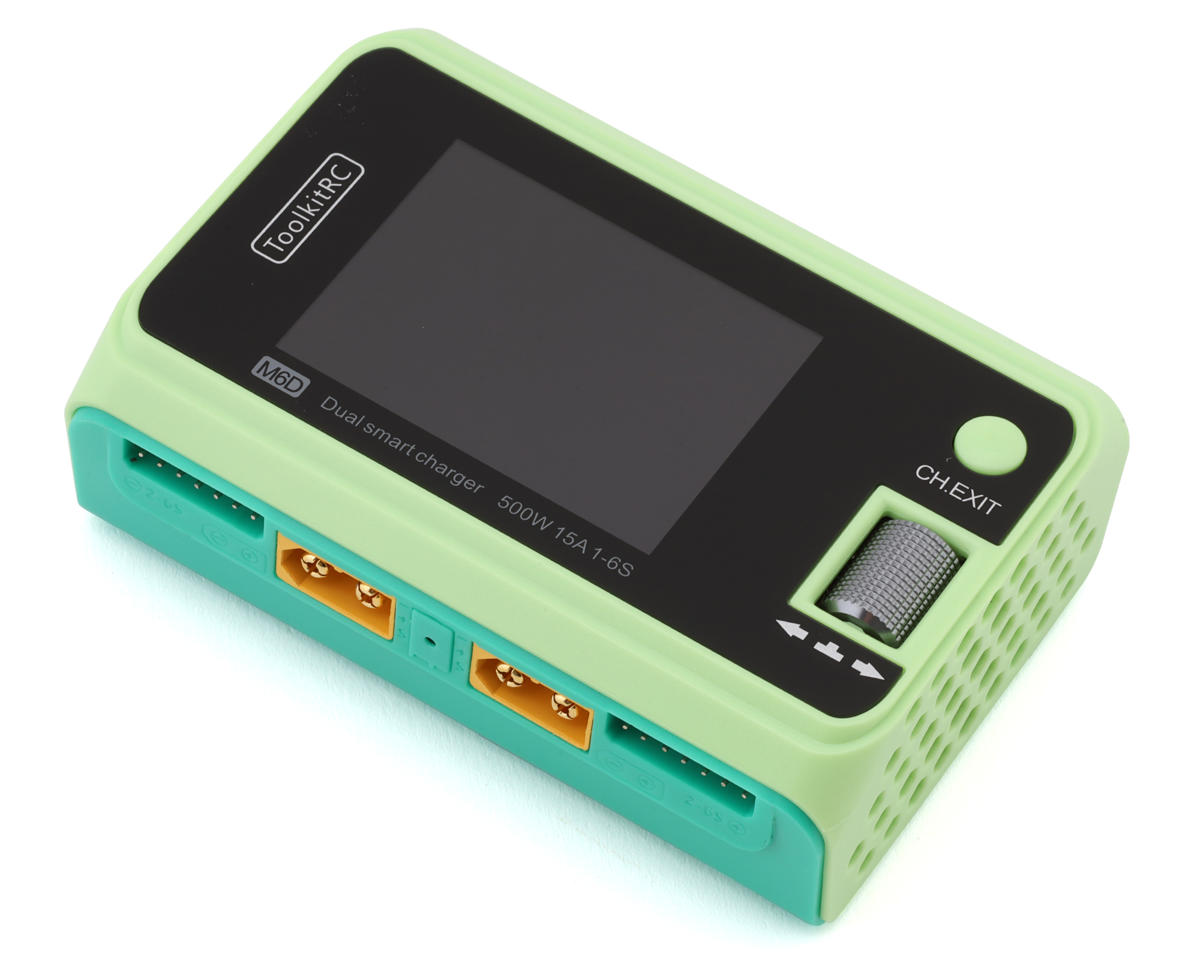 ToolkitRC M6D Dual DC Battery Charger Workstation (6S/15A/250W) (Mojito Green) (Summer Limited Edition)