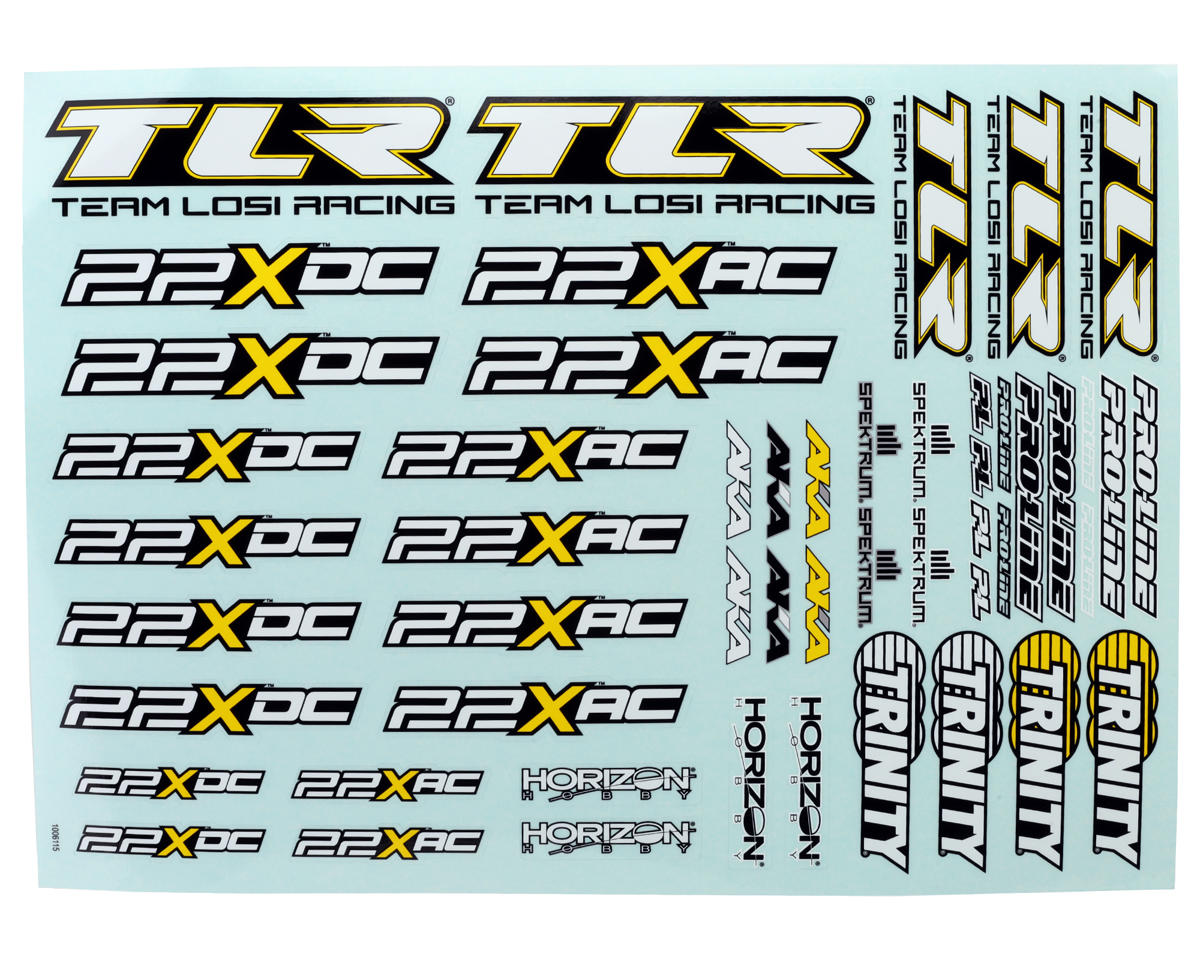 Team Losi Racing 22X Decal Sheet