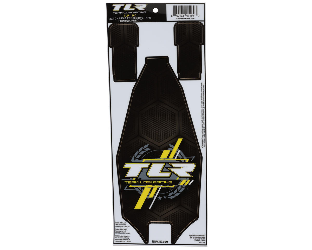 Team Losi Racing 22X Pre-Cut Chassis Protective Sheet (Black)