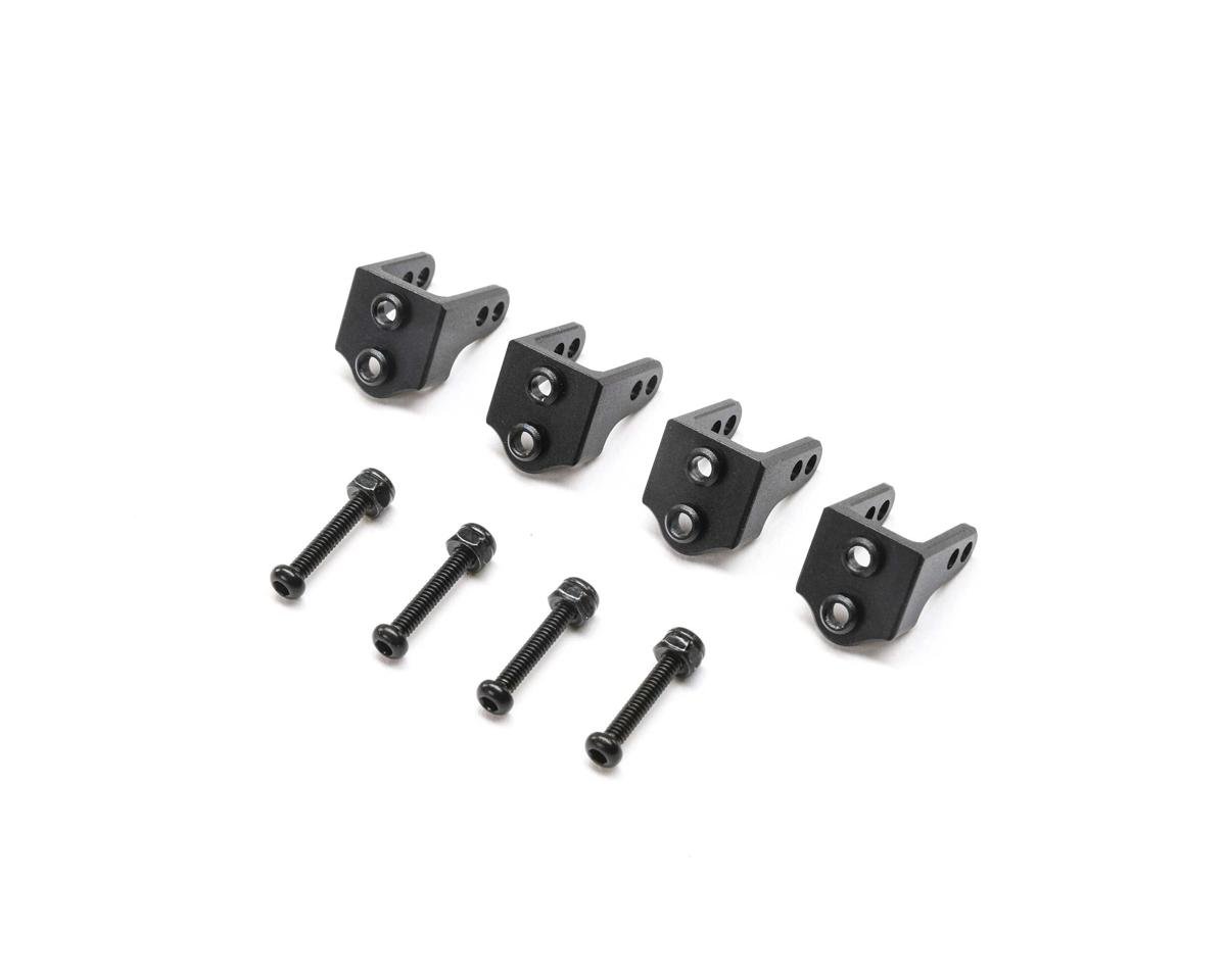 Team Losi Racing Upper Shock Mount, Aluminum, Black (4): Mini LMT