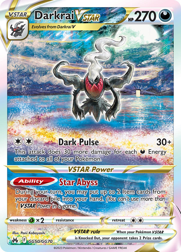 Darkrai VSTAR - GG50/GG70 (CRZ:GG) Ultra Rare - Near Mint Holofoil