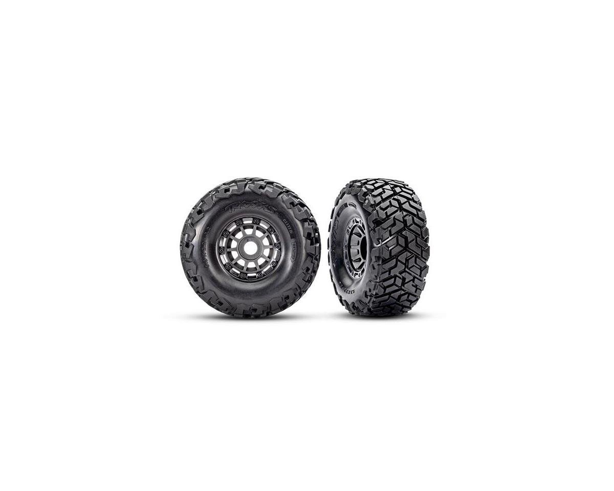 Traxxas Maxx® Slash® Pre-Mounted Belted Short Course Truck Tires (Grey) w/17mm Hex