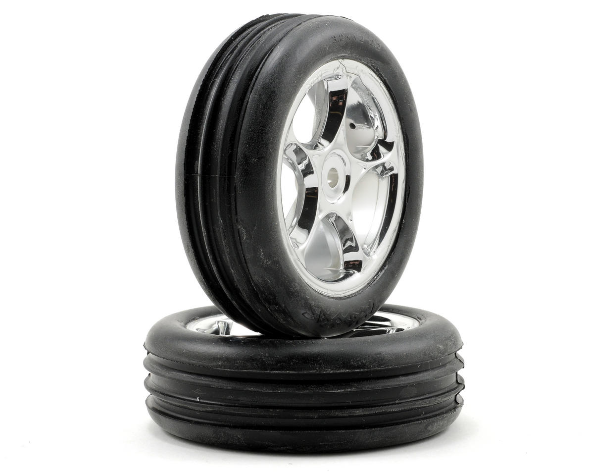 Traxxas Alias 2.2" Front Pre-Mounted Tires (2) (Bandit) (Chrome) (Standard)
