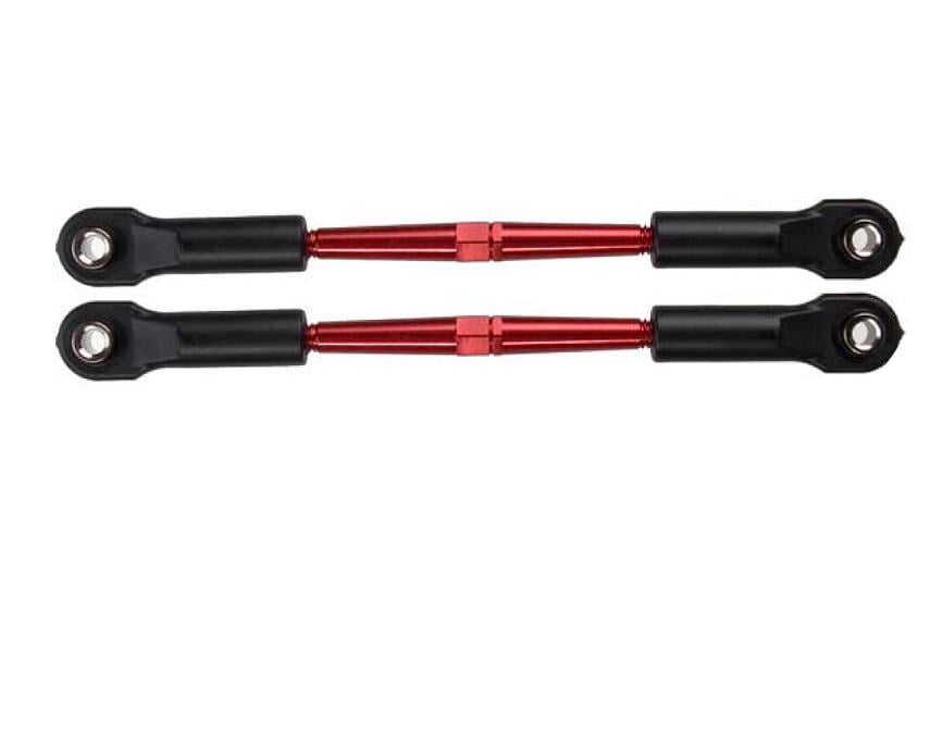 Traxxas 59mm Aluminum Toe Link Turnbuckle Set (Red) (2)