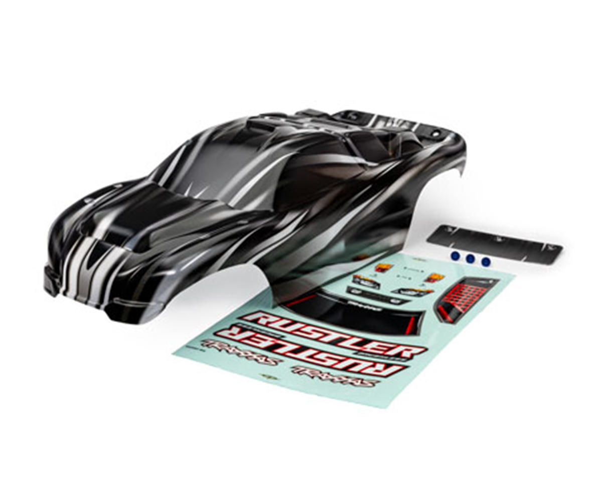 Traxxas Rustler® BL-2s™ 1/10 ProGraphix® Body Set (Clear) w/Wing