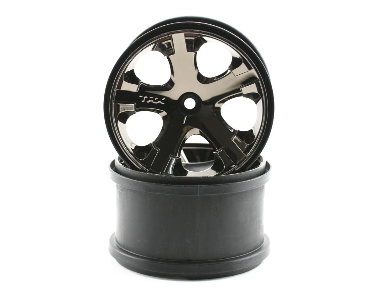 Traxxas All-Star 2.8" Rear Wheels (2) (Black Chrome) w/12mm Hex