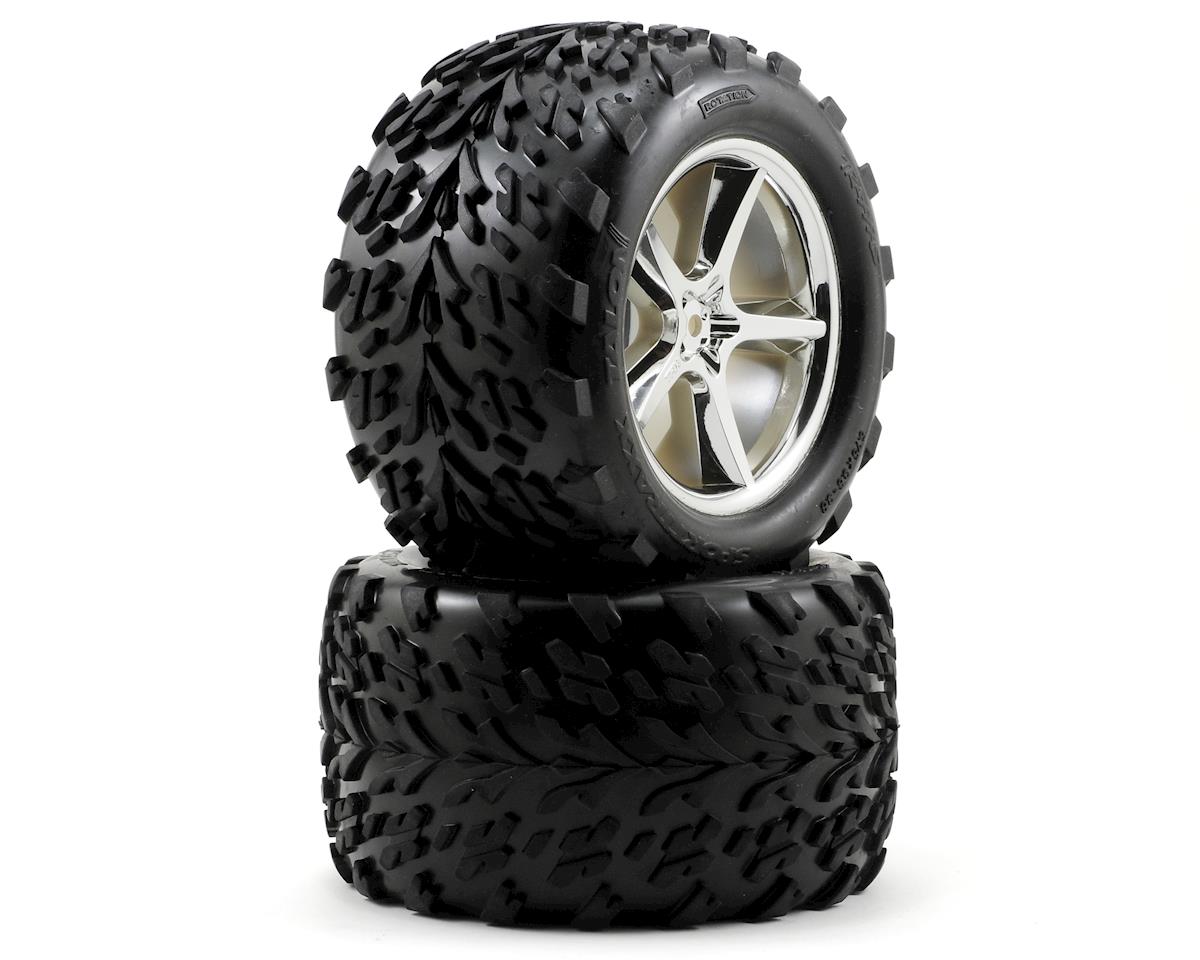 Traxxas Pre-Mounted Talon Tires w/Gemini Wheels (2) (Chrome)