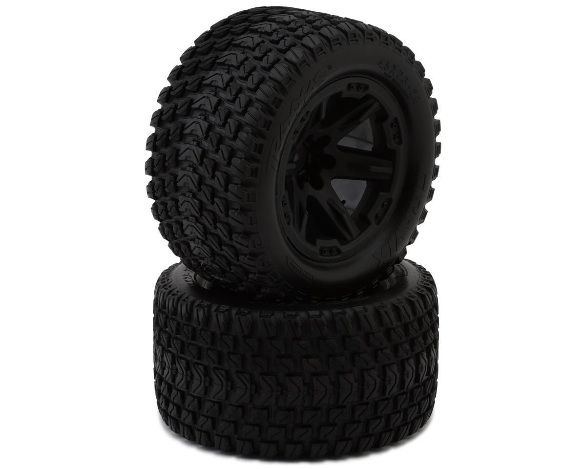 Traxxas Gravix 2.8" Pre-Mounted Monster Truck Tires w/RXT Wheels (Black) (2) w/12mm Hex