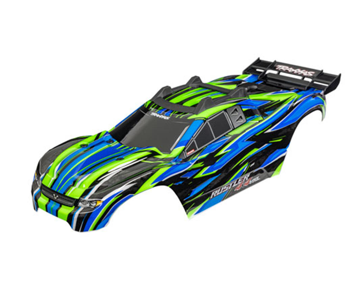 Traxxas Rustler® 4x4 VXL 1/10 Pre-Painted Body (Green) w/Clipless Mounting