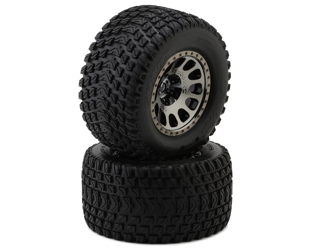Traxxas XRT Belted Gravix Pre-Mounted Tires (Chrome) (2) w/24mm Hex