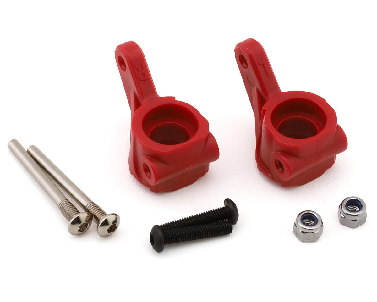 Traxxas HD Extreme Steering Blocks (Red) (2)