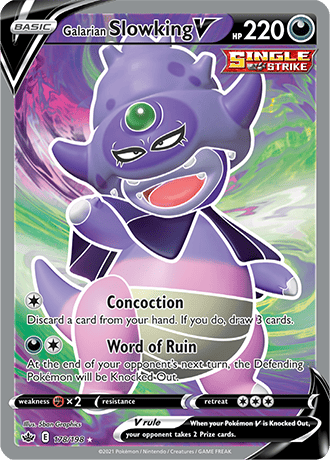 Galarian Slowking V (Full Art) - 178/198 (SWSH06) Ultra Rare - Near Mi