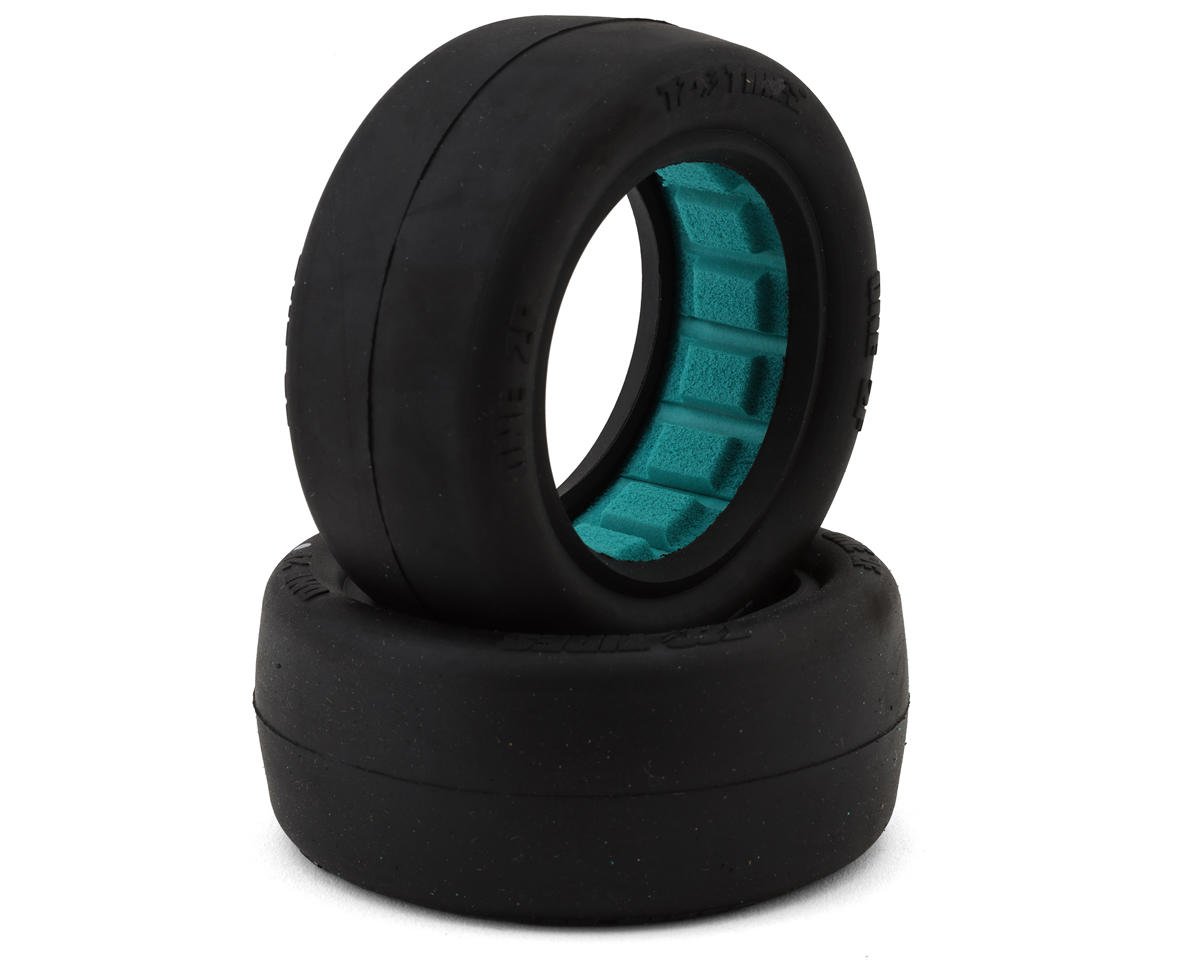 TZO Tires One 2.2" 2WD Front 1/10 Slick Buggy Tire (2) (Gray) w/Foam Inserts