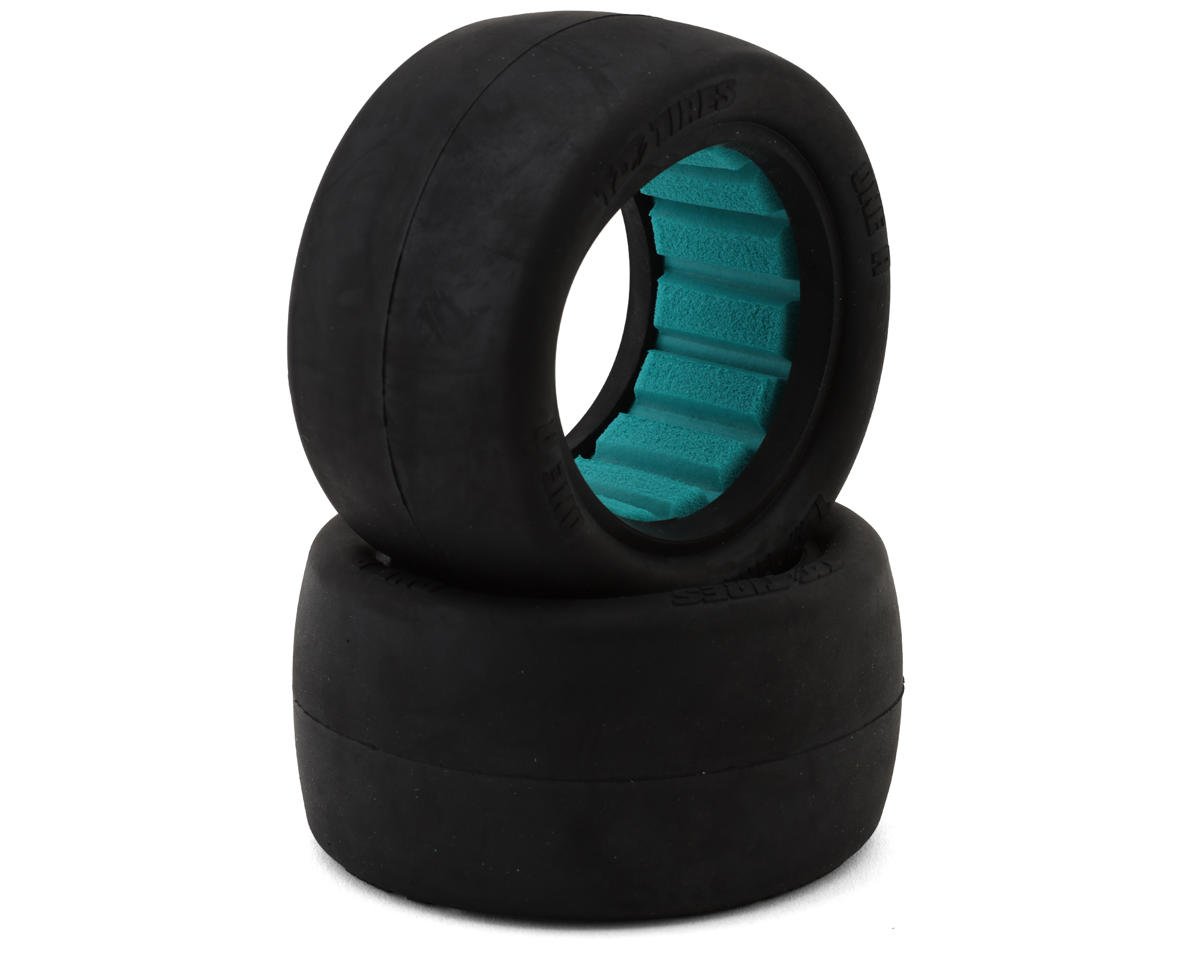 TZO Tires One 2.2" Rear 1/10 Slick Buggy Tire (2) (Gray) w/Foam Inserts