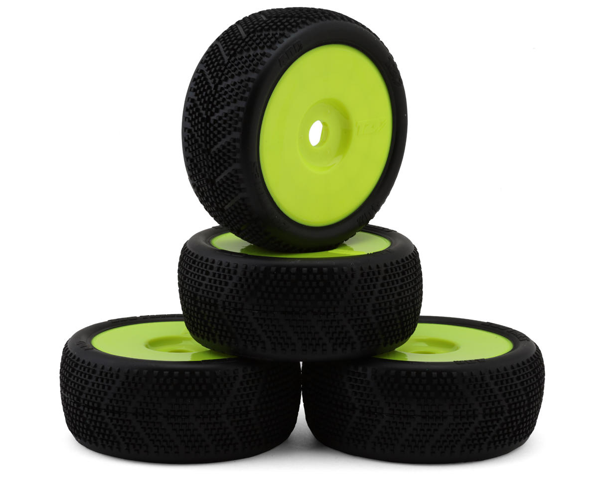TZO Tires 400 1/8 Buggy Pre-Glued Tire Set (Yellow) (4) (Soft)