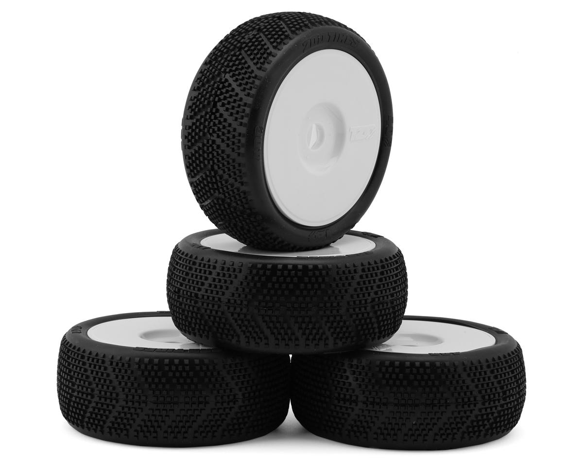 TZO Tires 400 1/8 Buggy Pre-Glued Tire Set (White) (4) (Ultra Soft)
