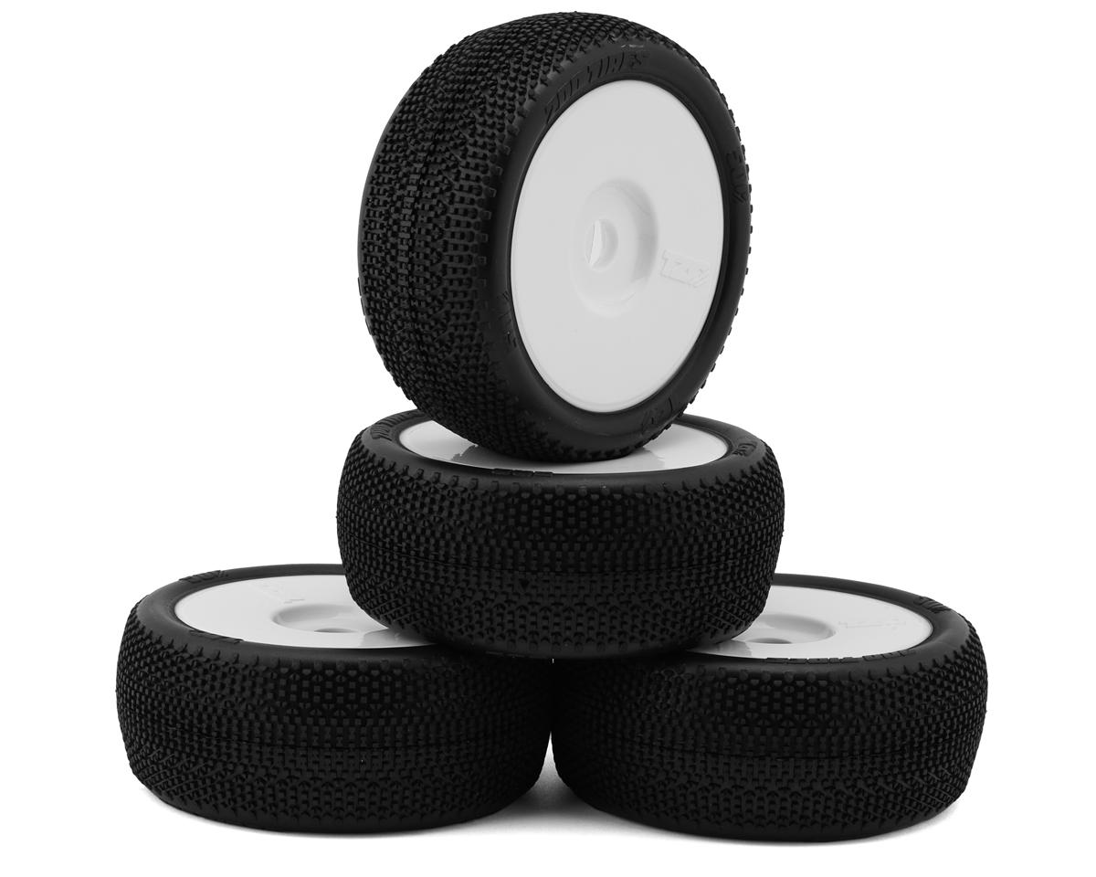 TZO Tires 500 1/8 Buggy Pre-Glued Tire Set (White) (4) (Ultra Soft)