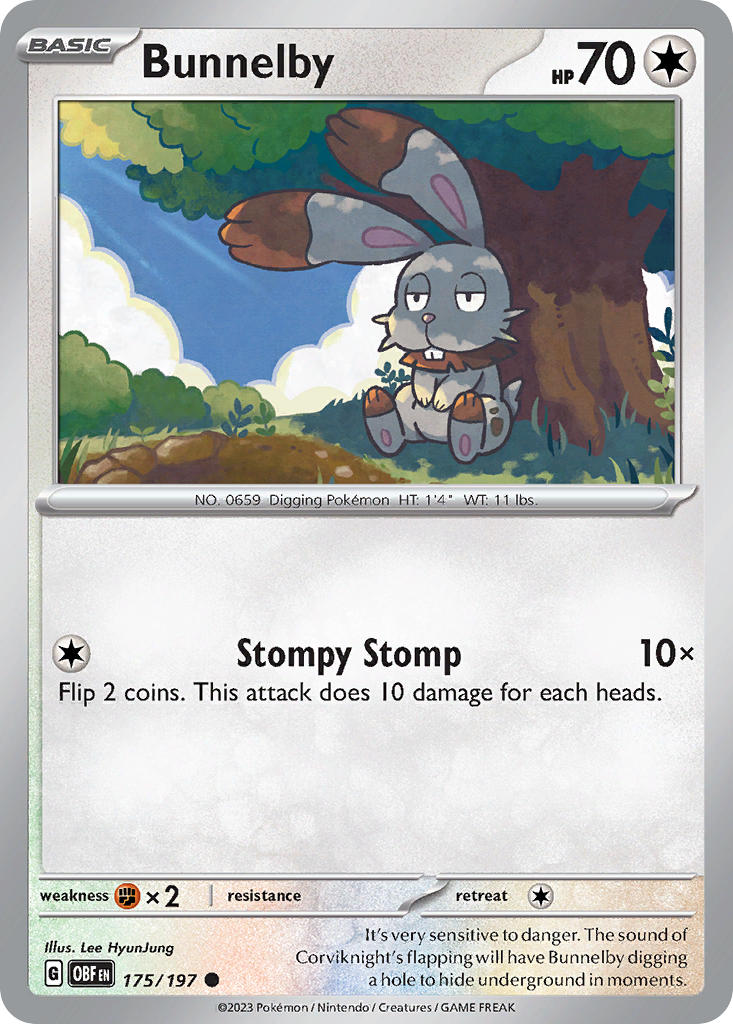 Bunnelby - 175/197 (OBF) Common - Near Mint