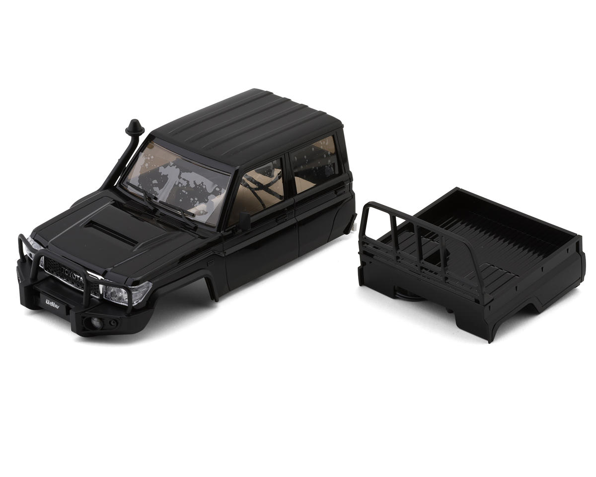 UDI RC UCX18 Pro Toyota Land Cruiser 1/18 Pre-Painted Rock Crawler Body Set (Black) w/LED Lights