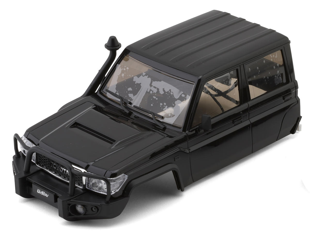UDI RC UCX18 Pro Toyota Land Cruiser 1/18 Pre-Painted Cab (Black) w/LED Lights
