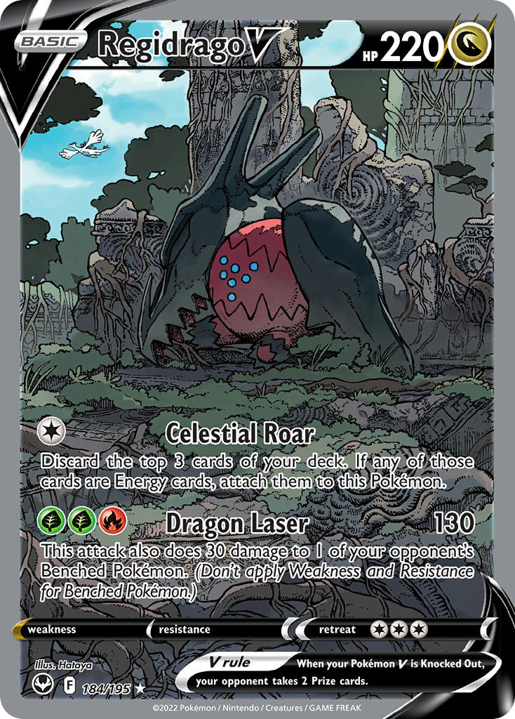 Regidrago V (Alternate Full Art) - 184/195 (SWSH12) Ultra Rare - Near