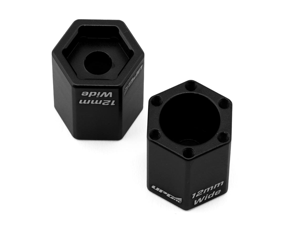 UpGrade RC Aluminum 12mm Hex Adapters for UpGrade RC 2.8" Wheels (Black) (2) (Wide)