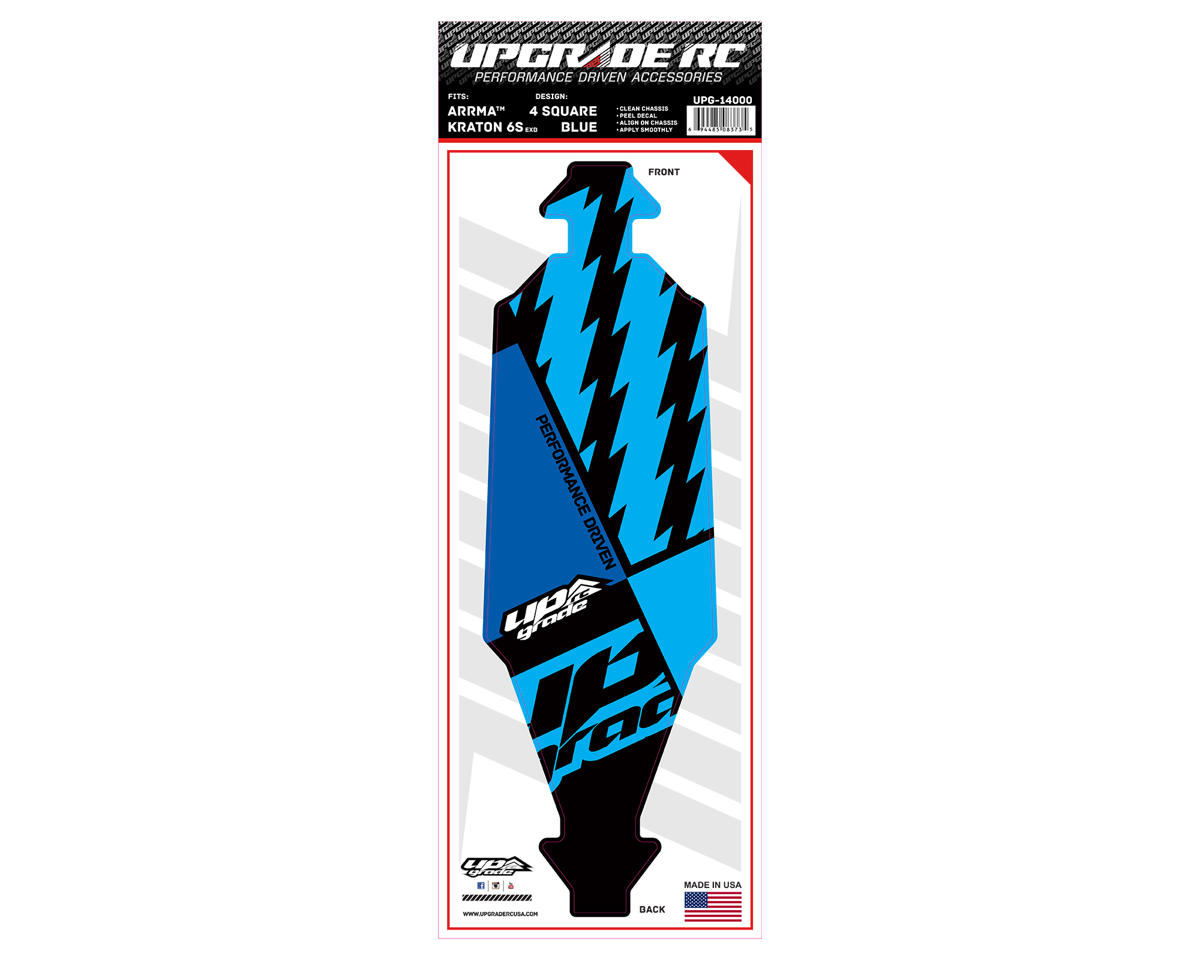 UpGrade RC Chassis Protector for Arrma® Kraton® 6S EXB (4 Square Blue) (1)