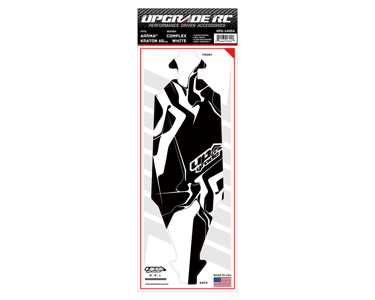 UpGrade RC Chassis Protector for Arrma® Kraton® 6S EXB (Complex White) (1)