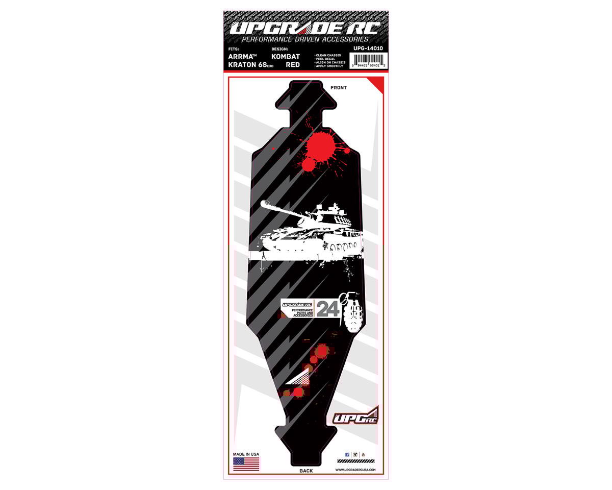 UpGrade RC Chassis Protector for Arrma® Kraton® 6S EXB (Kombat Red) (1)