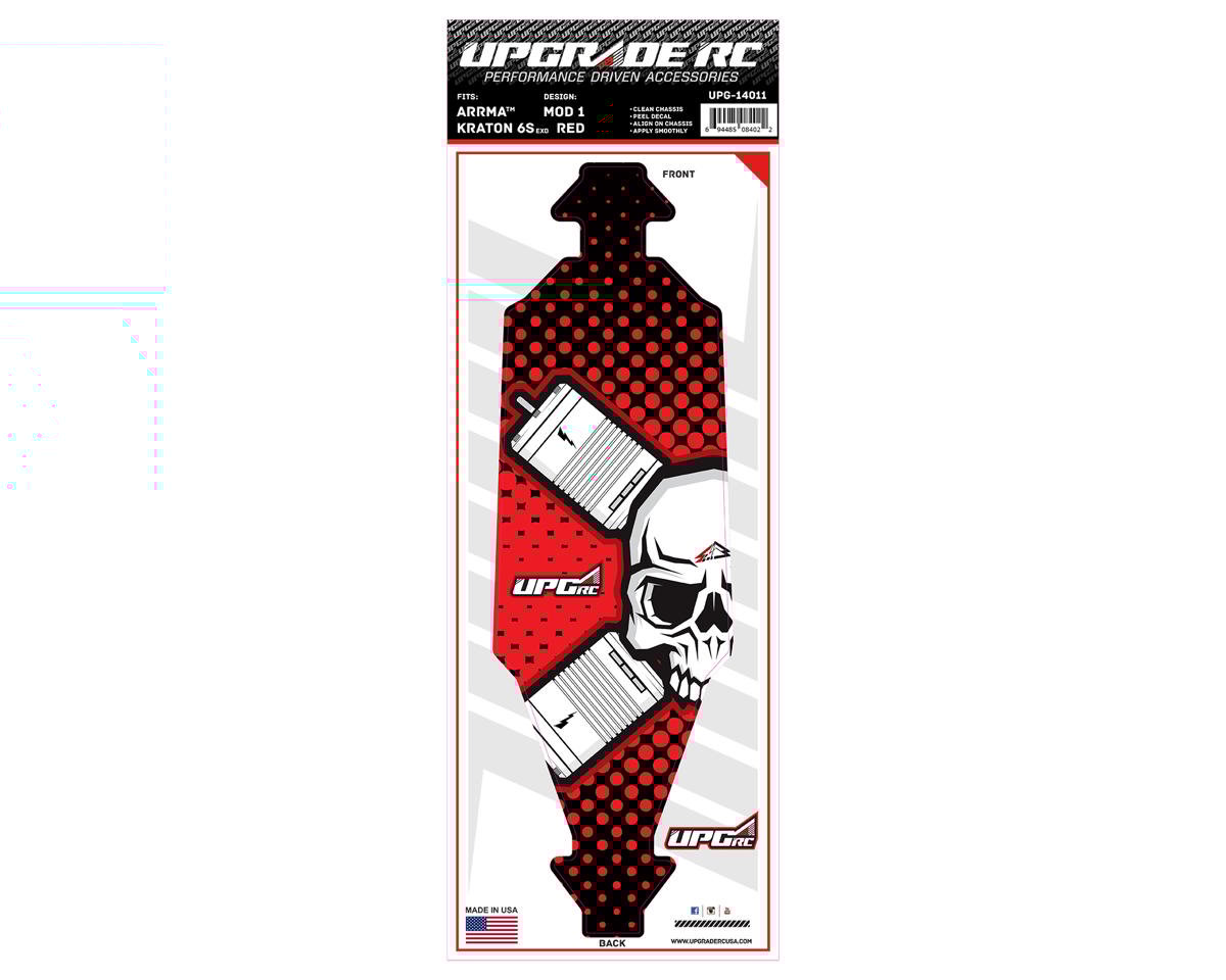 UpGrade RC Chassis Protector for Arrma® Kraton® 6S EXB (Mod 1 Red) (1)