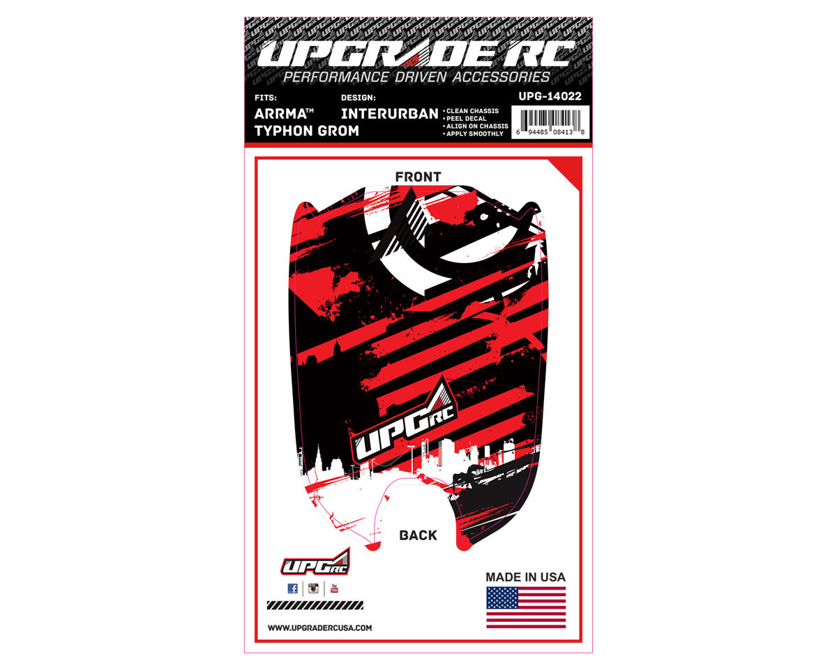 UpGrade RC Chassis Protector for Arrma® Typhon™ Grom (InterUrban Red) (1)
