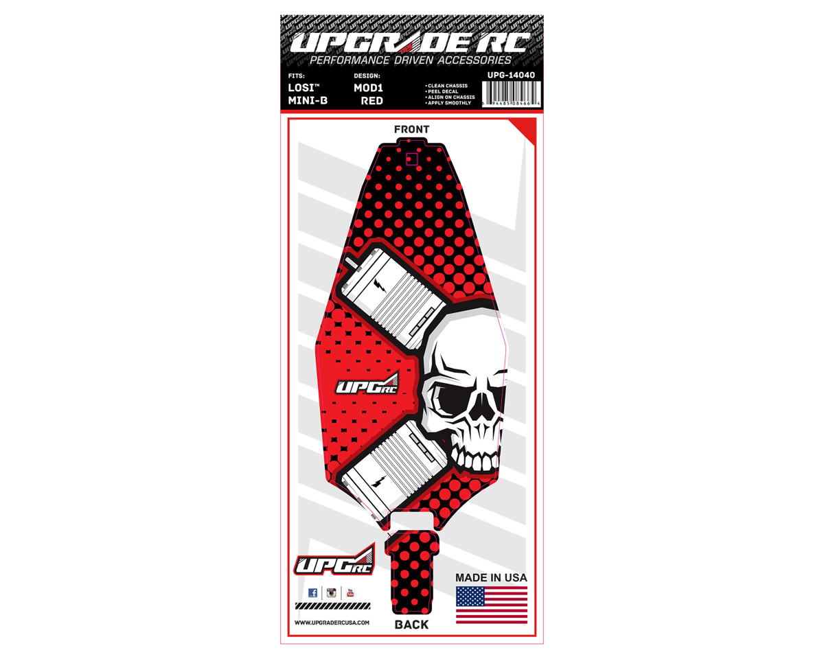UpGrade RC Chassis Protector for Losi® Mini-B™ (Mod 1 Red) (1)