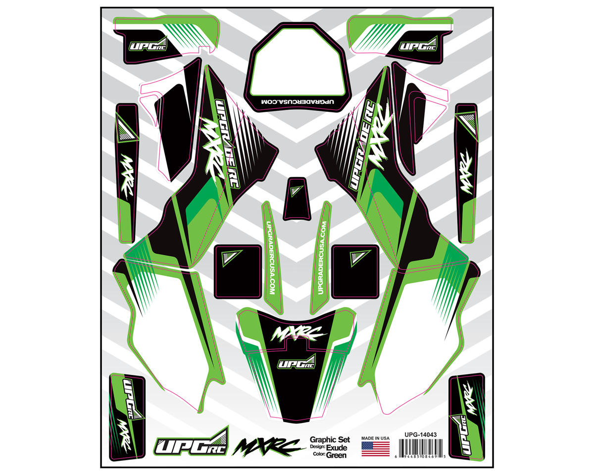 UpGrade RC Graphic Set for Losi® Promoto™ MX (Exude) (Green)