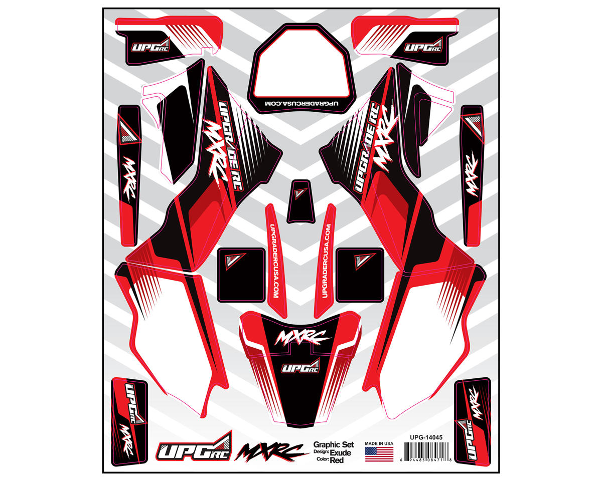UpGrade RC Graphic Set for Losi® Promoto™ MX (Exude) (Red)