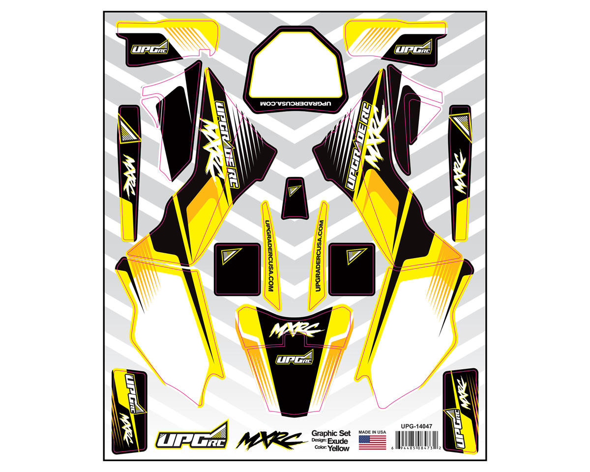 UpGrade RC Graphic Set for Losi® Promoto™ MX (Exude) (Yellow)