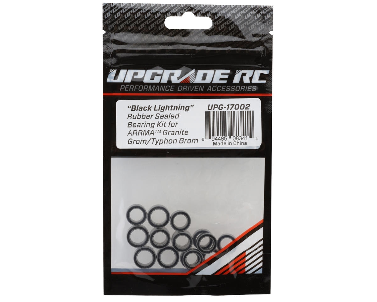 UpGrade RC "Black Lightning" Rubber Sealed Bearing Kit for Arrma® Granite™ Grom/Typhon™ Grom
